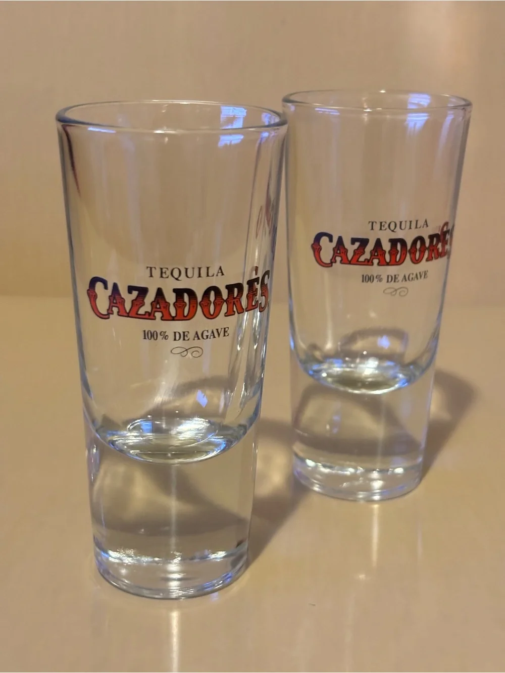 Cazadores Tequila 100% De Agave Shot Glasses (Set of 2)
